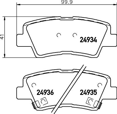 HELLA 8DB 355 014-571 - Тормозные колодки, дисковые, комплект unicars.by