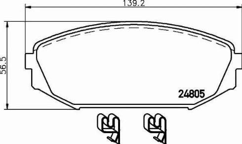 HELLA 8DB 355 014-681 - Тормозные колодки, дисковые, комплект unicars.by