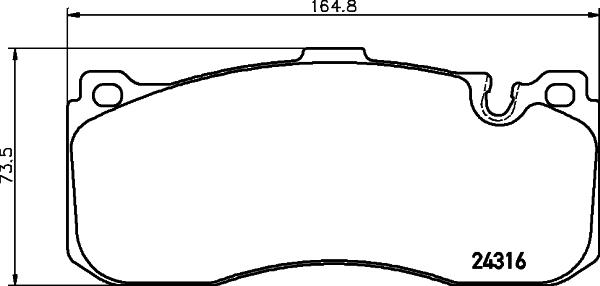 HELLA 8DB 355 014-041 - Тормозные колодки, дисковые, комплект unicars.by