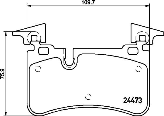 HELLA 8DB 355 014-811 - Тормозные колодки, дисковые, комплект unicars.by