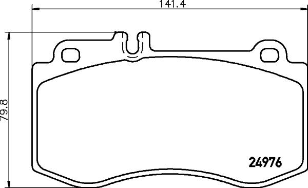 HELLA 8DB 355 014-821 - Тормозные колодки, дисковые, комплект unicars.by