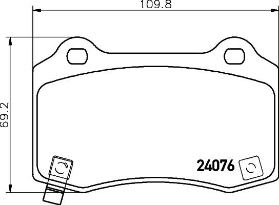 HELLA 8DB 355 014-211 - Тормозные колодки, дисковые, комплект unicars.by