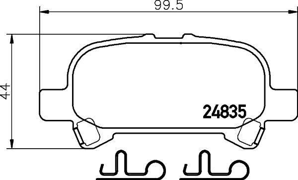 HELLA 8DB 355 014-751 - Тормозные колодки, дисковые, комплект unicars.by