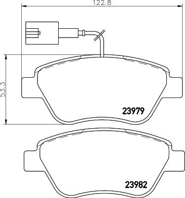 HELLA 8DB 355 015-491 - Тормозные колодки, дисковые, комплект unicars.by