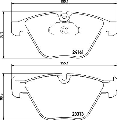 HELLA 8DB 355 015-601 - Тормозные колодки, дисковые, комплект unicars.by