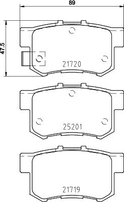 HELLA 8DB 355 015-611 - Тормозные колодки, дисковые, комплект unicars.by