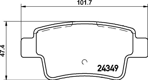 HELLA 8DB 355 015-861 - Тормозные колодки, дисковые, комплект unicars.by