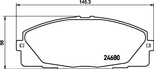 HELLA 8DB 355 015-831 - Тормозные колодки, дисковые, комплект unicars.by