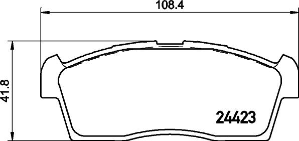 HELLA 8DB 355 015-731 - Тормозные колодки, дисковые, комплект unicars.by