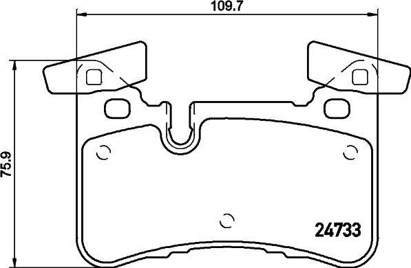 HELLA 8DB 355 015-721 - Тормозные колодки, дисковые, комплект unicars.by