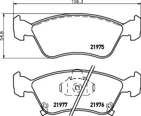 HELLA 8DB 355 016-981 - Тормозные колодки, дисковые, комплект unicars.by