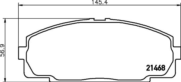 HELLA 8DB 355 016-921 - Тормозные колодки, дисковые, комплект unicars.by