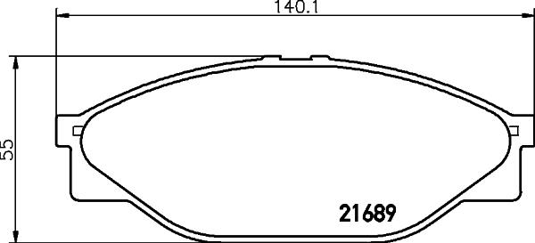 HELLA 8DB 355 016-411 - Тормозные колодки, дисковые, комплект unicars.by