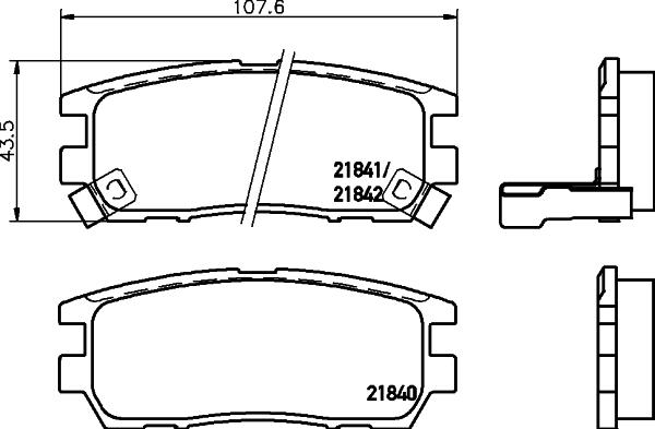 HELLA 8DB 355 016-471 - Тормозные колодки, дисковые, комплект unicars.by