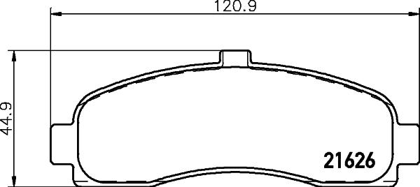 HELLA 8DB 355 016-501 - Тормозные колодки, дисковые, комплект unicars.by