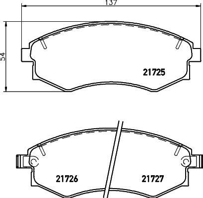 HELLA 8DB 355 016-691 - Тормозные колодки, дисковые, комплект unicars.by