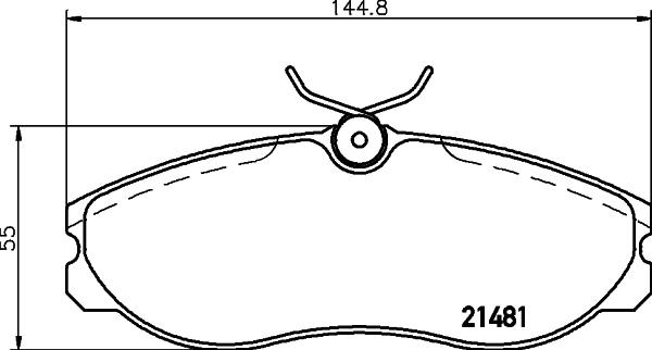 HELLA 8DB 355 016-651 - Тормозные колодки, дисковые, комплект unicars.by