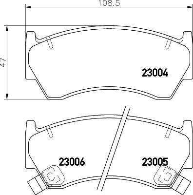 HELLA 8DB 355 016-661 - Тормозные колодки, дисковые, комплект unicars.by