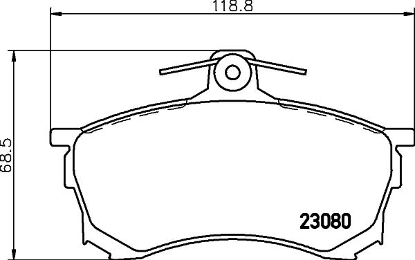 HELLA 8DB 355 016-671 - Тормозные колодки, дисковые, комплект unicars.by