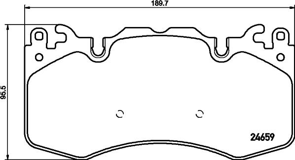 HELLA 8DB 355 016-151 - Тормозные колодки, дисковые, комплект unicars.by