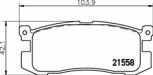 HELLA 8DB 355 016-361 - Тормозные колодки, дисковые, комплект unicars.by