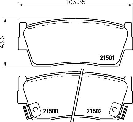 HELLA 8DB 355 016-371 - Тормозные колодки, дисковые, комплект unicars.by