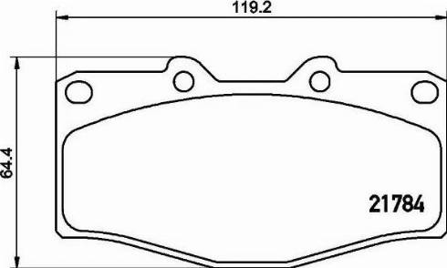 HELLA 8DB 355 016-251 - Тормозные колодки, дисковые, комплект unicars.by