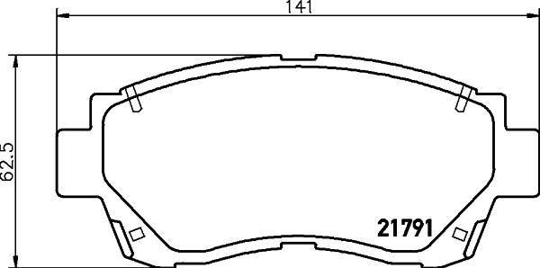 HELLA 8DB 355 016-771 - Тормозные колодки, дисковые, комплект unicars.by