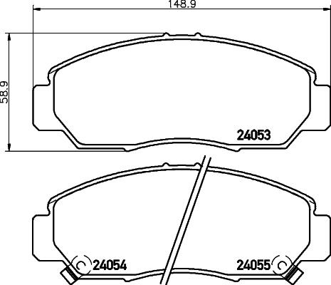 HELLA 8DB 355 010-981 - Тормозные колодки, дисковые, комплект unicars.by