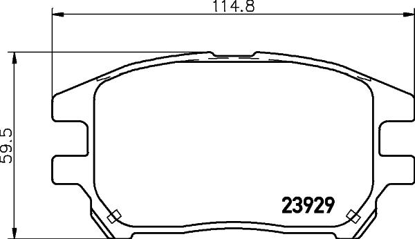 HELLA 8DB 355 010-441 - Тормозные колодки, дисковые, комплект unicars.by