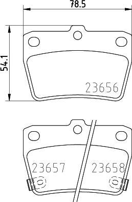 HELLA 8DB 355 010-521 - Тормозные колодки, дисковые, комплект unicars.by