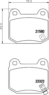 HELLA 8DB 355 010-691 - Тормозные колодки, дисковые, комплект unicars.by