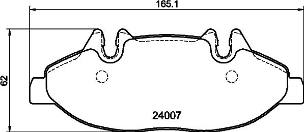 HELLA 8DB 355 010-651 - Тормозные колодки, дисковые, комплект unicars.by