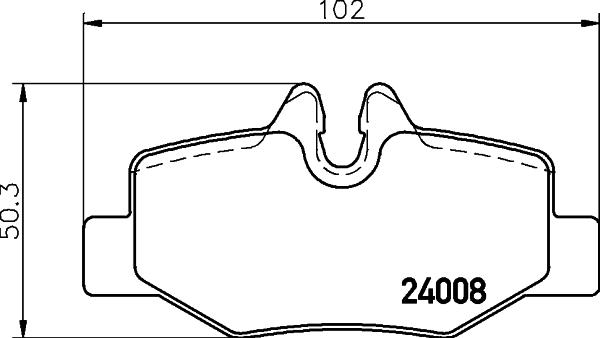 HELLA 8DB 355 010-661 - Тормозные колодки, дисковые, комплект unicars.by