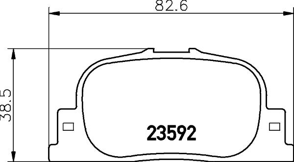 HELLA 8DB 355 010-001 - Тормозные колодки, дисковые, комплект unicars.by