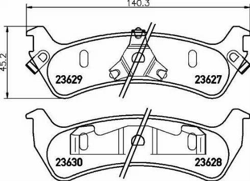 HELLA 8DB 355 010-031 - Тормозные колодки, дисковые, комплект unicars.by