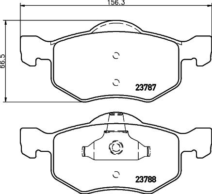 HELLA 8DB 355 010-141 - Тормозные колодки, дисковые, комплект unicars.by