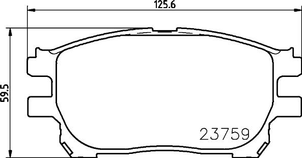 HELLA 8DB 355 010-111 - Тормозные колодки, дисковые, комплект unicars.by