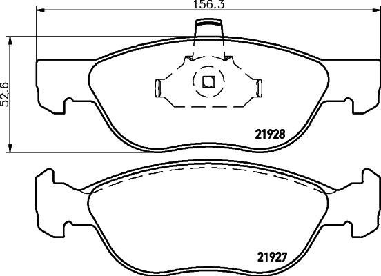 HELLA 8DB 355 010-181 - Тормозные колодки, дисковые, комплект unicars.by