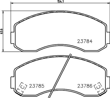 HELLA 8DB 355 010-131 - Тормозные колодки, дисковые, комплект unicars.by