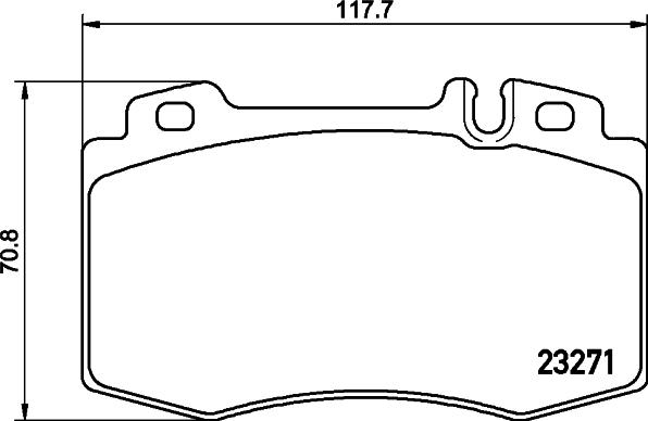 HELLA 8DB 355 010-171 - Тормозные колодки, дисковые, комплект unicars.by