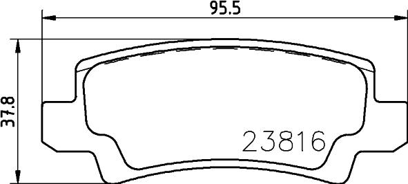 HELLA 8DB 355 010-841 - Тормозные колодки, дисковые, комплект unicars.by