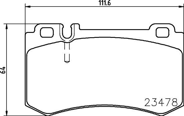 HELLA 8DB 355 010-291 - Тормозные колодки, дисковые, комплект unicars.by