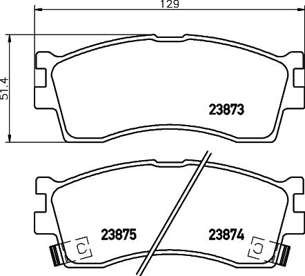 HELLA 8DB 355 010-251 - Тормозные колодки, дисковые, комплект unicars.by