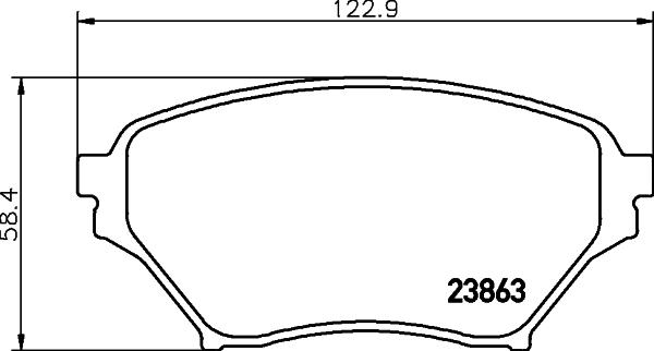 HELLA 8DB 355 010-261 - Тормозные колодки, дисковые, комплект unicars.by