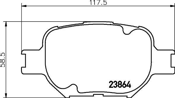 HELLA 8DB 355 010-201 - Тормозные колодки, дисковые, комплект unicars.by