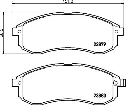 HELLA 8DB 355 010-281 - Тормозные колодки, дисковые, комплект unicars.by