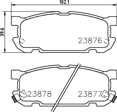 HELLA 8DB 355 010-271 - Тормозные колодки, дисковые, комплект unicars.by