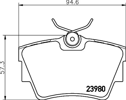 HELLA 8DB 355 010-761 - Тормозные колодки, дисковые, комплект unicars.by