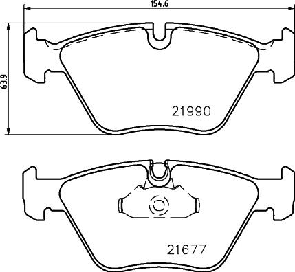 HELLA 8DB 355 010-711 - Тормозные колодки, дисковые, комплект unicars.by